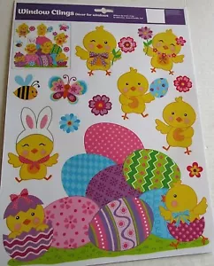 PASQUA Finestra Appendiabiti BAMBINI PULCINI E UOVA COLORATE - Foto 1 di 1
