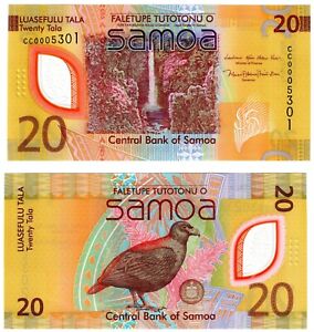 2023 Samoa P49 20 Tala Banknote Polymer UNC
