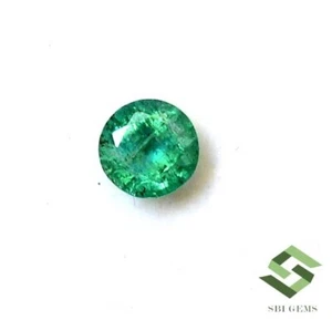 4.25 mm Certified Natural Emerald Round Cut 2.26 CTS Untreated Loose Gemstone - Picture 1 of 6