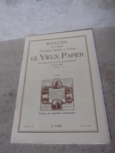 Bulletin le vieux papier n°330. 10/93. lettres de bapteme alsaciennes - Imagen 1 de 6
