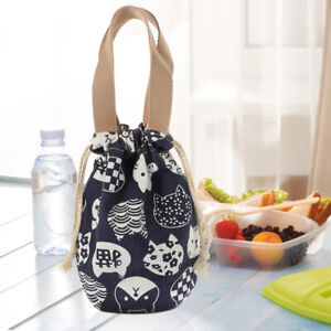  Insulated Lunch Tote Drawstring Bucket Bag Bags Multipurpose