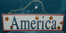 AWESOME HAND CRAFTED PRIMITIVE DISTRESSED AMERICA SIGN!!