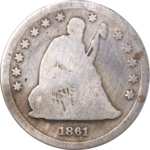 1861-P Seated Liberty Quarter Great Deals From The Executive Coin Company Cover
