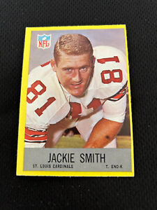 JACKIE SMITH ROOKIE 1967 PHILADELPHIA ST LOUIS CARDINALS RC #165 FOOTBALL CARD