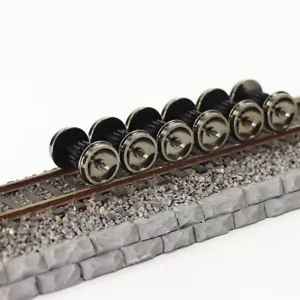 4pcs HO Scale 1:87 36" Metal DC Wheels for Model Trains NMRA Standard - Picture 1 of 4