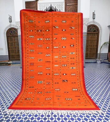 Alfombra boutique bereber marroquí Acknif alfombra - arte tribal - bien hecha - 5'4" x 9' Foto 1 de 4