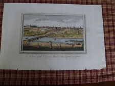 1790 engraving Madrid Spain-View of Canal & City--ORIGINAL
