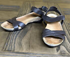Camper Wome's Brown Sandals/Shoes Size 40 Criss Cross Ankle Strap Leather