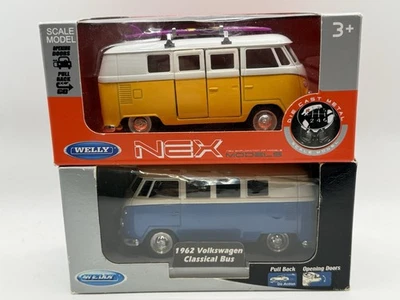 Paquete de modelos diecast Welly Volkswagen cámper/autobuses/coches de juguete en caja Foto 1 de 2