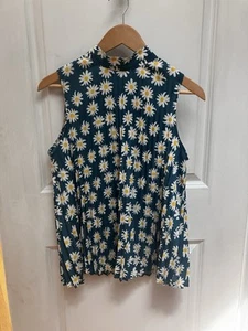 Tunica Marimekko Udella Rakastaa Ei Rakasta Teal Margherita Taglia M - Foto 1 di 9