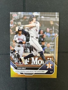 Zach Cole Rookie Call-Up HR Debut 2025 Topps Now 698 Gold Foil Parallel 29/50 - Bild 1 von 2