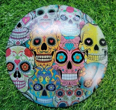 Dynamic Disc Golf Lucid Ice Glimmer Raider Driver 13/5/-0.5/3 Sugar Skulls - Image 1 of 4