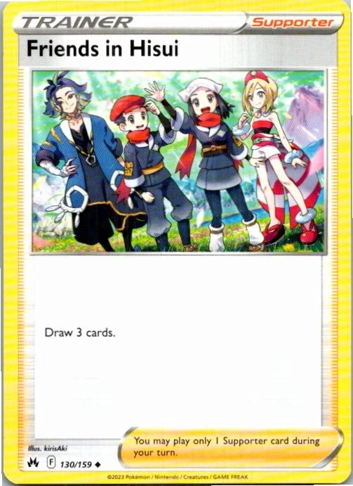 Friends in Hisui #130/159 Pokemon Crown Zenith Near Mint or Better - Image 1 of 1