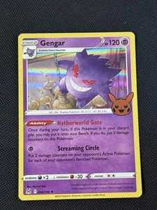 Juego de cartas coleccionables Pokémon Gengar truco o comercio 2023 casi nuevo holograma estampado - Imagen 1 de 2