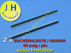 2 Stk. x Buchsenleiste 2.54mm 40 polig IC Sockel Ausschneidbar Gerade #A249