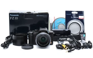 [MINT in BOX] Panasonic LUMIX DMC-FZ10 LEICA Black Digital Camera JAPAN [DDU] - Picture 1 of 13