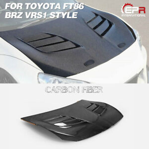 For Toyota FT86 Fit Subaru BRZ VRS1 Style Carbon Fiber Vented Front Car Hood