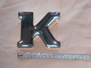 Letter K Chrome Trinket Box Lined - Picture 1 of 6