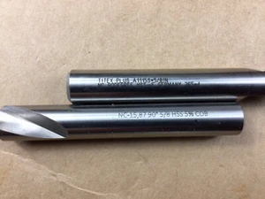 Lot Of 2 - 90 Deg Spot Drill, One Is Titex HSS, Other Is NC-15 5% Cobalt - Picture 1 of 7