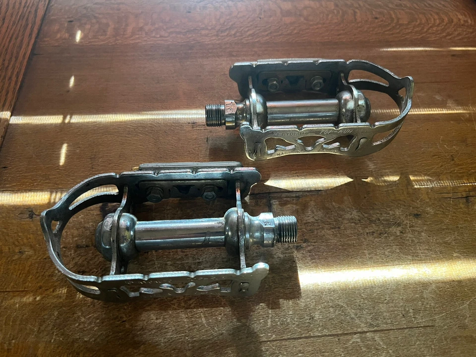 Vintage KKT Kyokuto Top Run Pedals 70s 80s Road Touring Bike 9/16 English Japan - Image 1 of 4