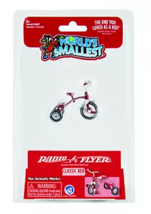 Worlds Smallest Radio Flyer TRICYCLE Red Dollhouse Miniature Trike Bike Desk Toy - Picture 1 of 4