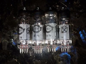 4 x 6F3P = ECL82 = 6BM8 Triode-Pentode Tubes USSR NEW 1970s Lot 4pcs+ - Picture 1 of 3