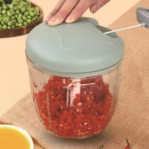 900ml Extra Large Manual Food Chopper Vegetable Garlic Pull String Processor - Picture 1 of 7