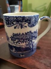 Spode Blue Italian Collection 16 Ounce Coffee Mug, Fine Porcelain