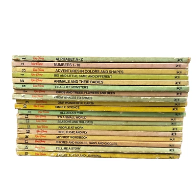 1983 Walt Disney Fun-To-Learn Library 19 Volume Set Bantam Books Complete Set - Image 1 of 4