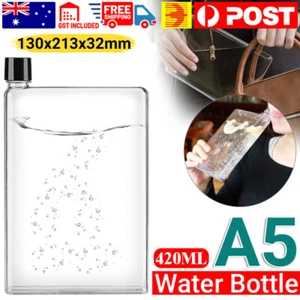 420ml A5 Paper Kettle Flat Pad Water Bottle Portable Book Drinks Cup Memobottle - Picture 1 of 10