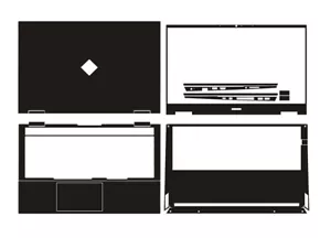 Laptop Aufkleber Skin Aufkleber Carbon Abdeckung Schutz für HP 15-ek0004T ek0004t 15,6" - Bild 1 von 33