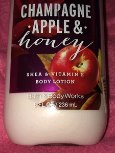 Bath & Body Works CHAMPAGNE APPLE & HONEY Shea Butter Vitamin E Body Lotion 8 oz - Picture 1 of 4