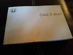 2001 Honda Civic 5-door Owner's Manual Handbook - Picture 1 of 1