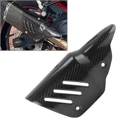 Motorrad-Auspuff-Hitzeschild-Abdeckungsschutz aus Kohlefaser für Yamaha MT03 R6 - Image 1 of 4