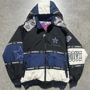 Chaqueta acolchada de colección de los 90 Pro Player Dallas Cowboys NFL 75 aniversario talla M rara - Imagen 1 de 8