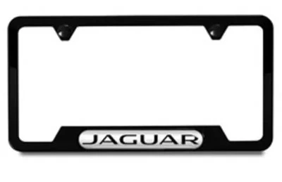 Genuine Jaguar License Plate Frame Black Frame C2A1175 - Image 1 of 2