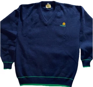 Blarney Woollen Mills Acryl V-Ausschnitt Pullover Navy Grün Herren XL Made In Ireland - Bild 1 von 9