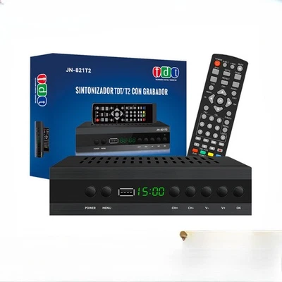 HD H.264 DVB T2 TV Terrestre Satélite DVB-C Set Top Box para Europa Espanha Itália - Imagem 1 de 4