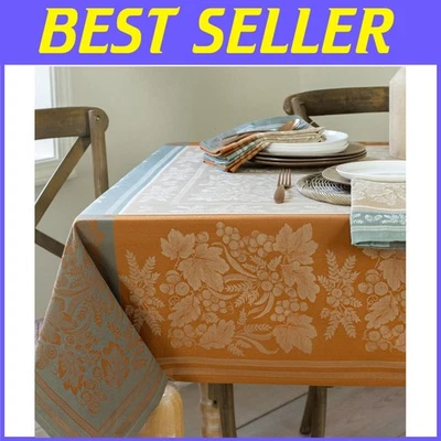 Heavyweight Jacquard Table Cloth, Fall Harvest Décor, Taupe - Image 1 of 4