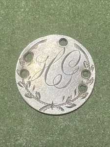 1884 Silver Seated Liberty Dime Love Token “HS” Initials Old Type Coin Us - Picture 1 of 2