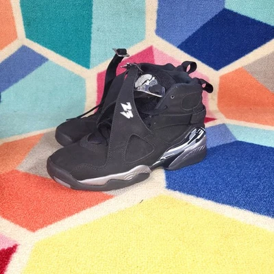 Air Jordan 8 Retro Negro Metálico Plateado Talla 5.5 Y Foto 1 de 4
