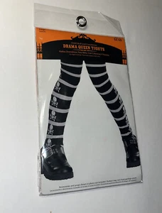 Child's Skull & Cross Bones Tights Costume Accessory- Description For Size NOS - Picture 1 of 2
