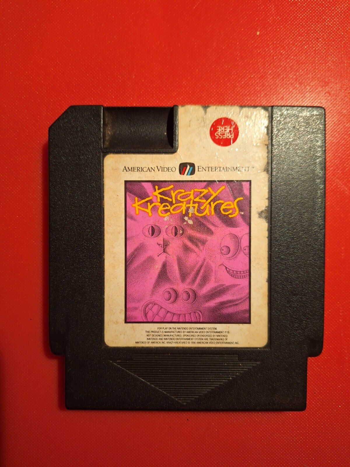 Krazy Kreatures Nintendo Entertainment System, 1990 NES Game Cartridge Only 