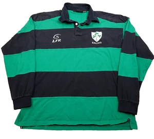 Live for Rugby Shirt Size 2XL Green Black Striped Long Sleeve Y2K Retro Sports - Picture 1 of 19