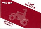 Honda 1985 TRX125 Owner's Manual - c1984 - 31VM6602