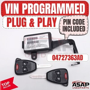 ⏰ VIN PROGRAMMED PLUG & PLAY IMMOBILIZER GRAND CARAVAN TOWN & COUNTRY 04727363AD - Picture 1 of 10