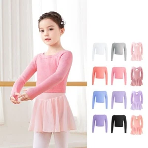 Ballet Top Girls Ballet Sweater Kids Dance Knitwear Sweater Warm Thermal Dance - Picture 1 of 47