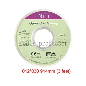 1 Roll Dental Orthodontic Niti Open Coil Spring Spool Dia.012 *030 " inch 914mm - Picture 1 of 3