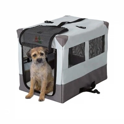 Dog Camper Portable Soft Sided Travel Tent Crate Kennel Steel Frame Small 21 in - Image 1 of 4