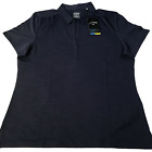 Callaway Golf Damen Marineblau Pfau kurzärmlig V-Ausschnitt Kragen Shirt Größe XL